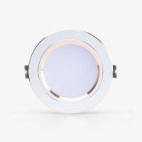 Đèn LED Âm trần Downlight Đổi màu 7W Viền Vàng Model: AT10 ĐM 90/7W